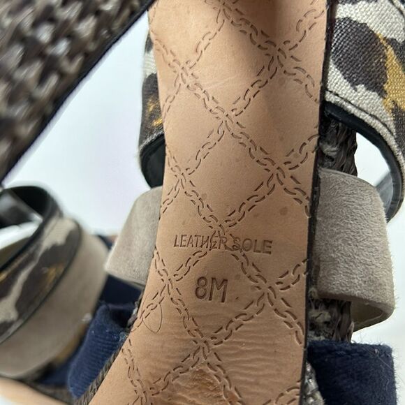 Lamb High Heel Sandal Animal Print Size 8 platform leather Gwen Stefani - Picture 7 of 8